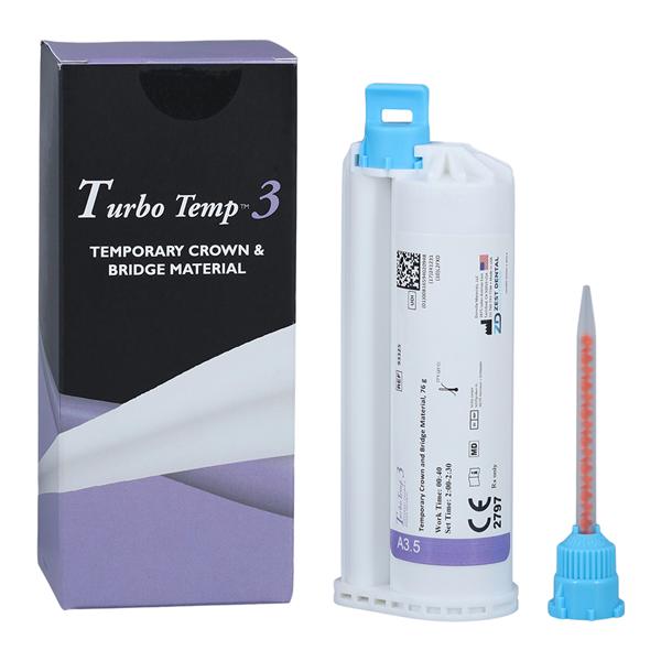 Turbo Temp 3 Temporary Material 76 Gm Shade A3.5 Cartridge Refill Package