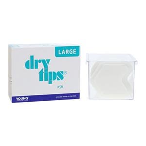 Dry Tips Cotton Roll Substitute White Large 50/Bx