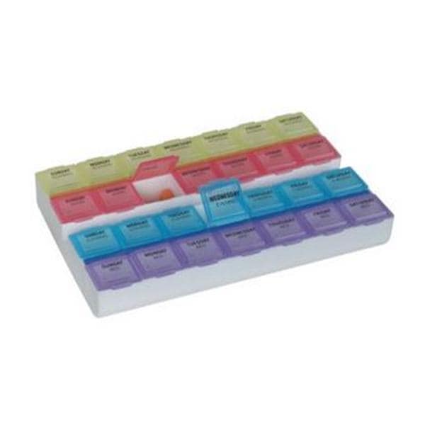 Ezy-Dose Pill Organizer Large 1-1/4x6x8-1/2" Medtime Planner 3/Pk