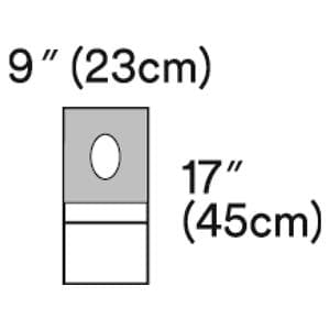 Steri-Drape 18x9-1/4" Sterile Minor Procedure Drape Fenestrated