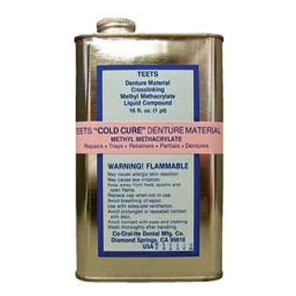 Teets Denture Resin Cold Cure 16oz/Bt