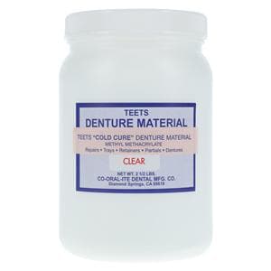 Teets Denture Resin Cold Cure Clear 2.5Lb