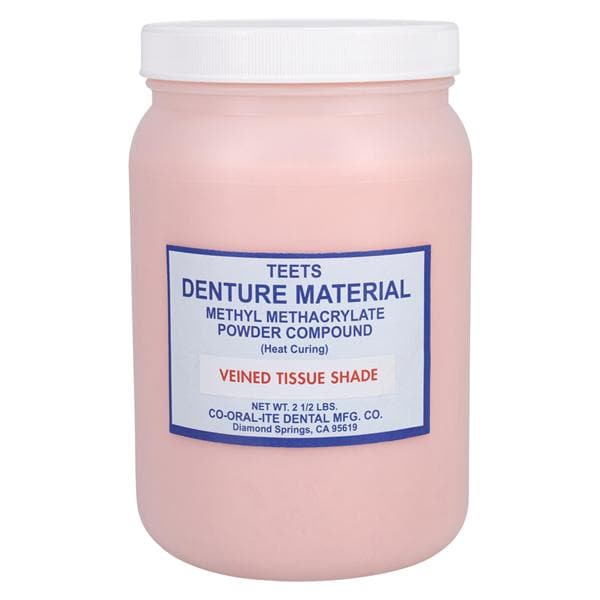 Teets Denture Resin Heat Cure Veined Tissue 2.5Lb