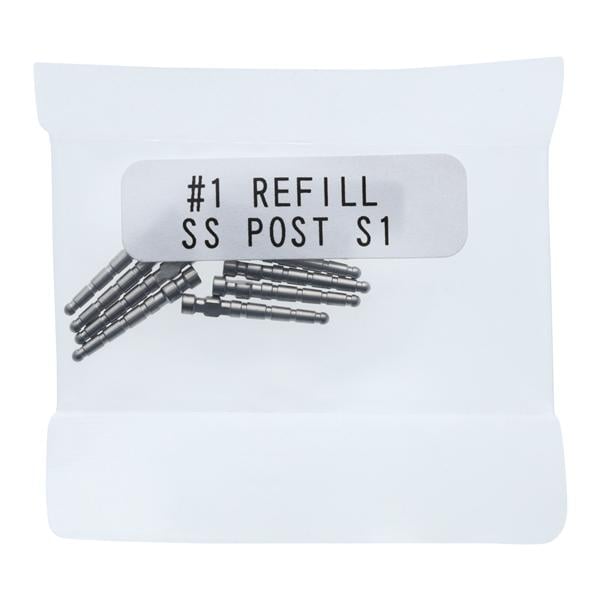 C-I Posts Stainless Steel Refill Size 1 Small Tapered 10/Pk