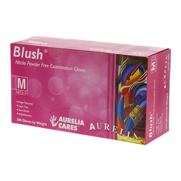 blush nitrile gloves