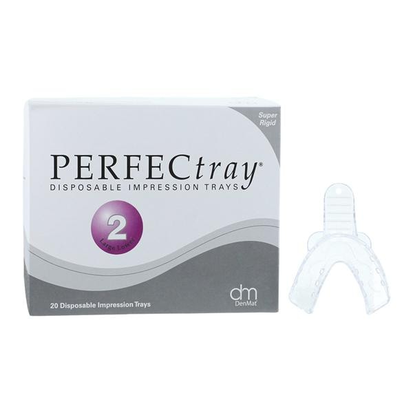 Perfectray Disposable Full Arch Impression Tray Perforated 2 Large Lower 20/Pk