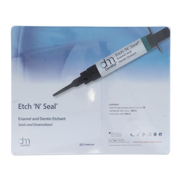 Etch 'N' Seal 25% Phsphrc Acd/0.5% Alum Oxlt Porcelain Etching Gel 3 mL 8Syr/Pk