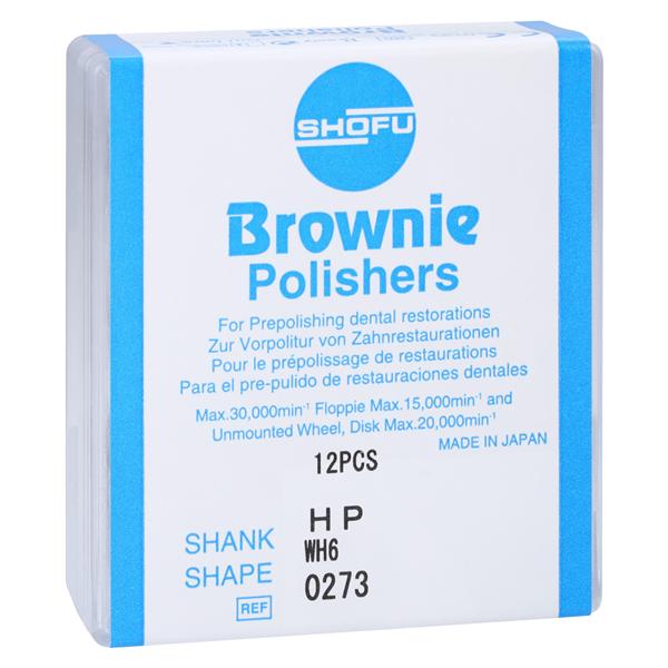 Brownie Silicon Polisher Handpiece Wheel 0273 Brown f/ Pre Polishing Rfl 12/Bx