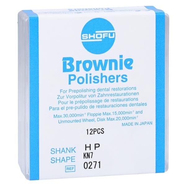 Brownie Silicon Polisher Handpiece 0271 Brown For Pre Polishing Refill 12/Bx
