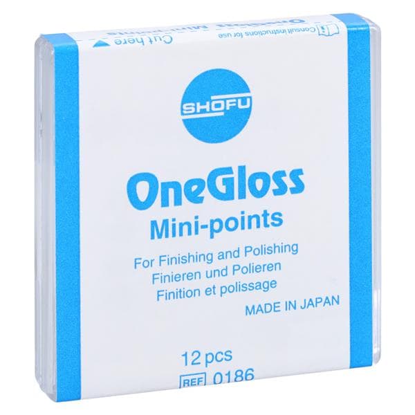 OneGloss Silicon Polisher Mini Point 0186 f/ Crwn/Cmpst/Cmnt/Stn Rmvl Rfl DOZEN