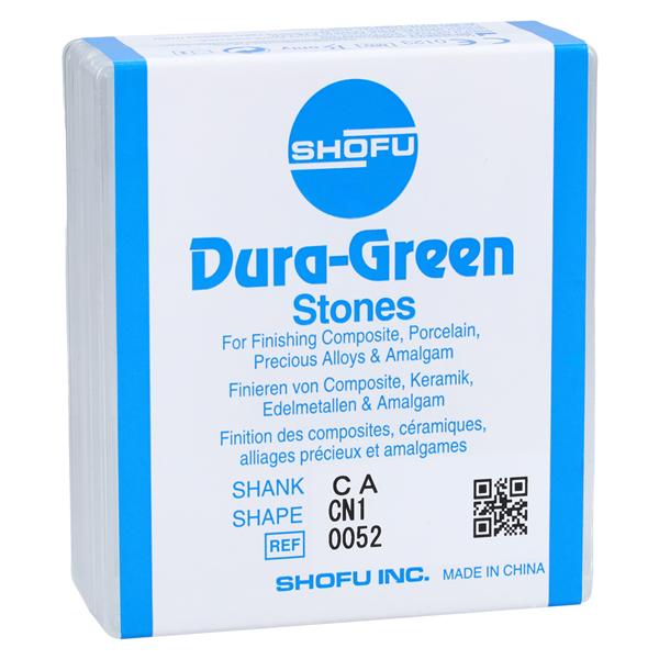 Dura-Green Mounted Stones Contra Angle CN1 Green 12/Pk