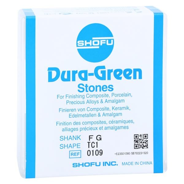 Dura-Green Mounted Stones Friction Grip TC1 Green 12/Pk