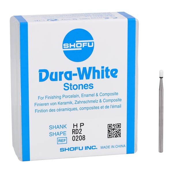 Dura White Aluminum Oxide Mounted Stones White 12/Bx