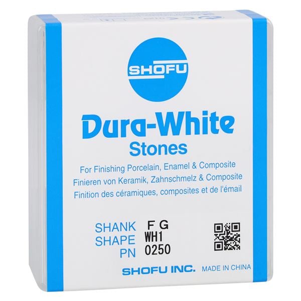 Dura White Aluminum Oxide Mounted Stones White 12/Bx