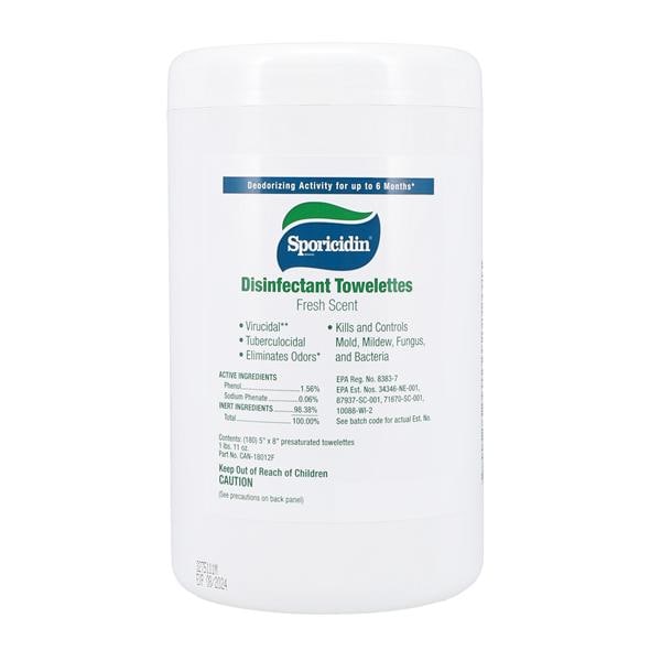 Sporicidin Disinfectant Towel 180/Cn