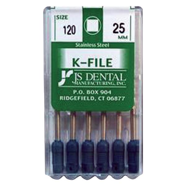 K-File 25 mm Size 120 Stainless Steel 6/Pk