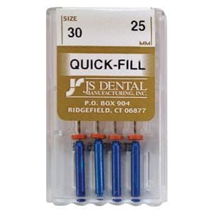 Quick-Fill Obturators 25 mm Size 30 Titanium Blue 4/Pk