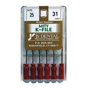 Mity K-File 31 mm Size 25 Nickel Titanium 6/Pk