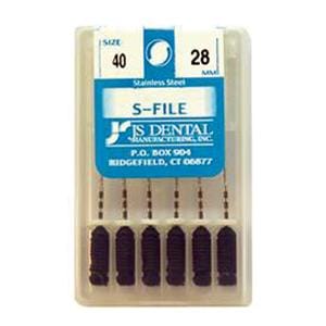 S-File 28 mm Size 40 Stainless Steel 6/Pk