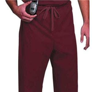 Scrub Pant 65% Polyester / 35% Cotton 1 Pocket Large Burgundy Unisex Ea