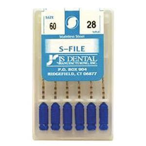 S-File 28 mm Size 60 Stainless Steel 6/Pk