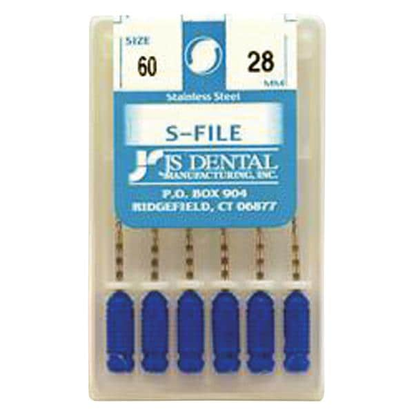 S-File 28 mm Size 60 Stainless Steel 6/Pk