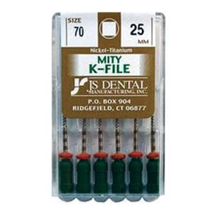 Mity K-File 25 mm Size 70 Nickel Titanium 6/Pk