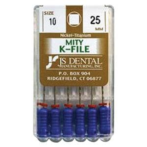 Mity K-File 25 mm Size 10 Nickel Titanium 6/Pk