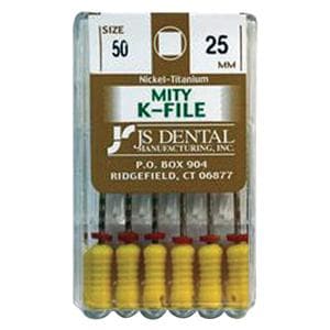 Mity K-File 25 mm Size 50 Nickel Titanium 6/Pk