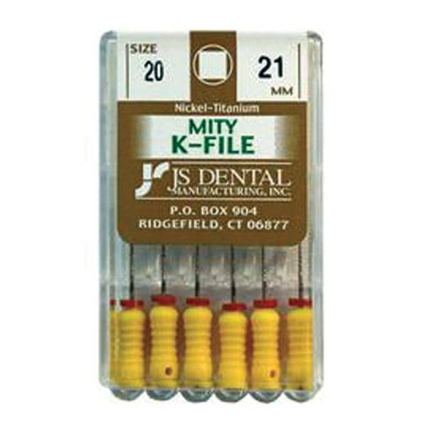 Mity K-File 21 mm Size 20 Nickel Titanium 6/Pk