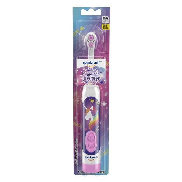 Arm & Hammer Spinbrush Bat Pwr Toothbrush Cpct X Sft Mermaid/Unicorn Astd Ea
