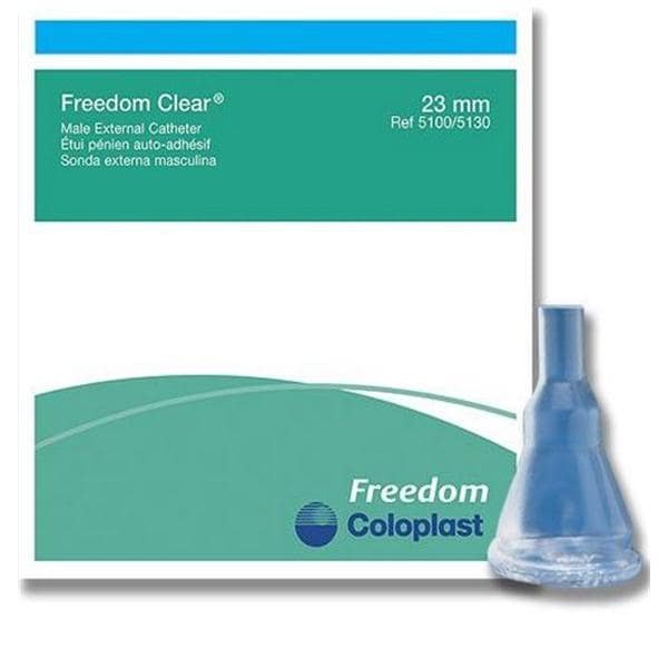 Freedom Clear Catheter External _ Medium Silicone 28mm 100/Bx