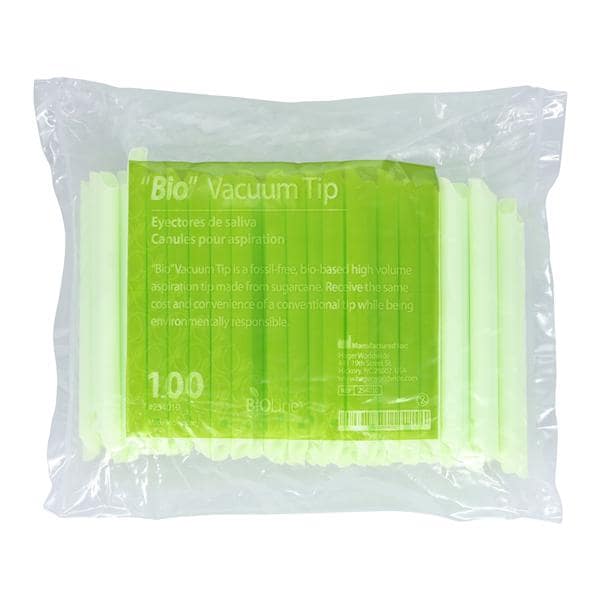 Aspirator Tip Vented / Nonvented Green 100/Bg