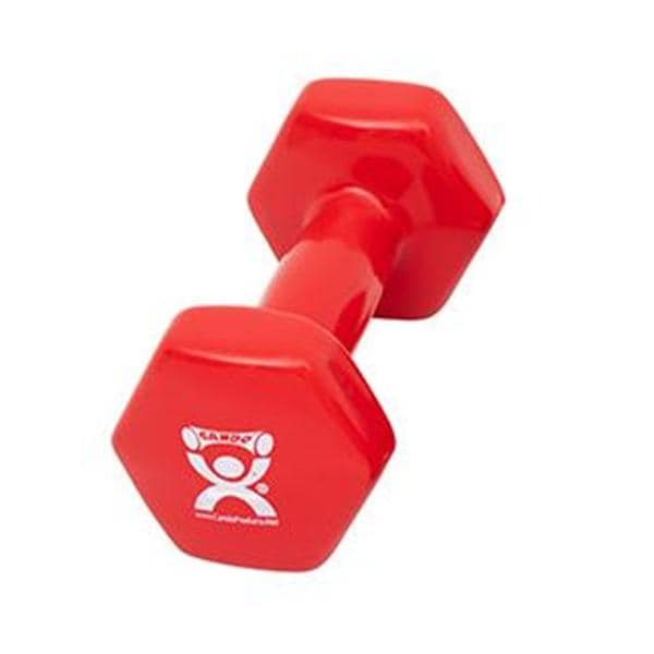 CanDo Weight Dumbbell 6lb Cast Iron/Vinyl Coated Red