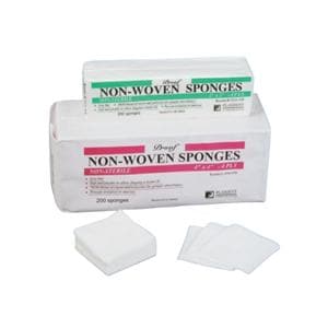 Plasdent Rayon/Polyester Blend Non-Woven Sponge 2"x2" 4 Ply Non-Sterile Square