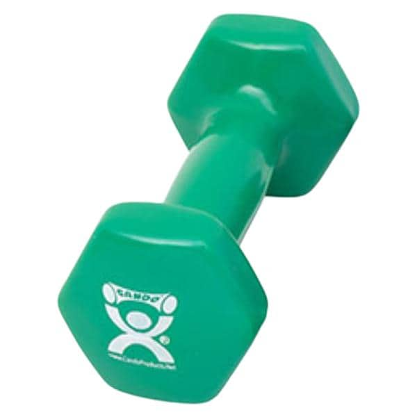 CanDo Weight Dumbbell 3lb Iron/Vinyl Coated Green