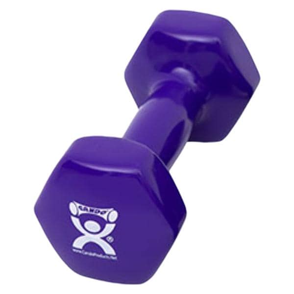 CanDo Weight Dumbbell 7lb Cast Iron/Vinyl Coated Purple