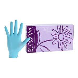 Blossom Nitrile Exam Gloves Small Teal Blue Non-Sterile