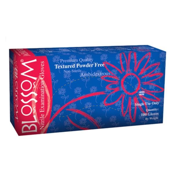 Blossom Nitrile Exam Gloves X-Large Dark Blue Non-Sterile