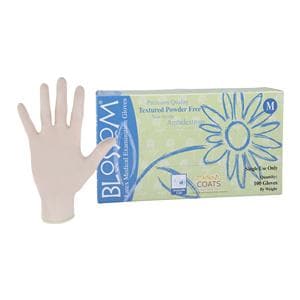 Blossom COATS Latex Exam Gloves Medium Light Green Non-Sterile, 10 BX/CA