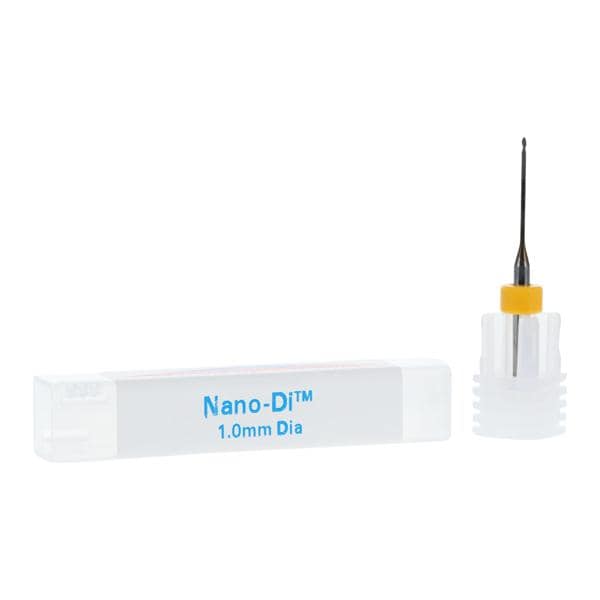 Nano-Di Diamond 2 Flute Ball End Milling Bur 1.0mm Ea