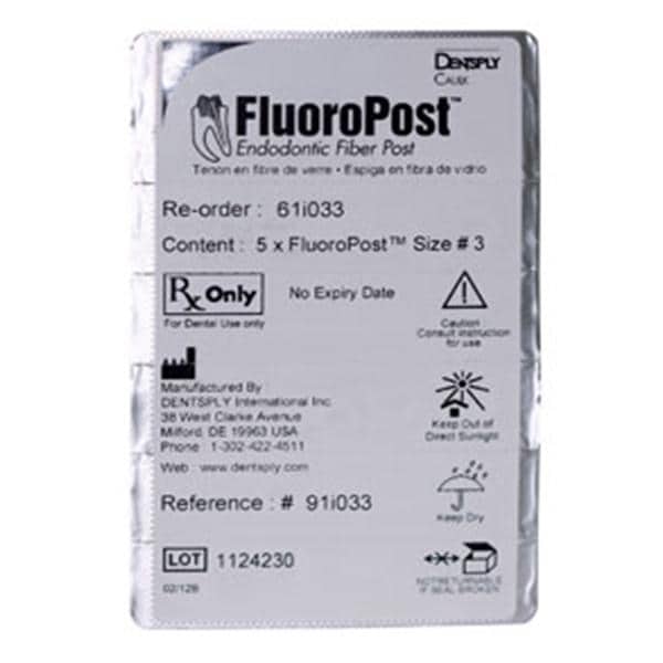FluoroPost Fiber Posts Refill Size 3 Blue Tapered 5/Pk