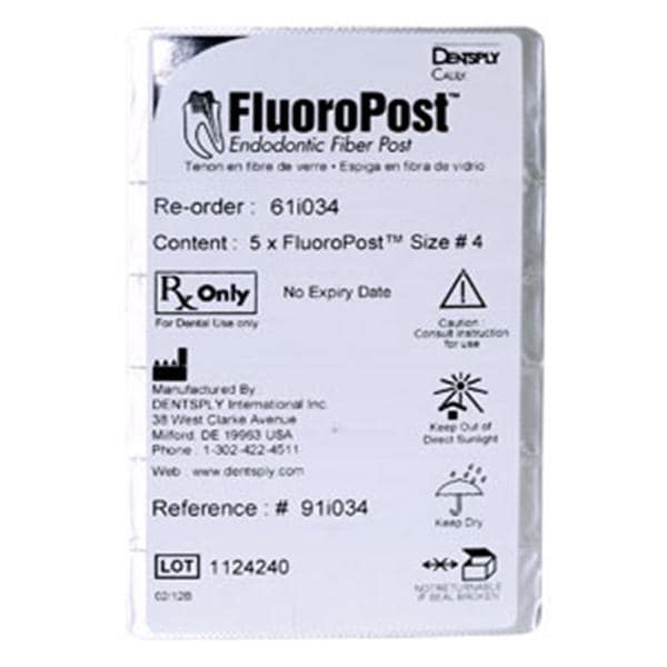 FluoroPost Fiber Posts Refill Size 4 Green Tapered 5/Pk