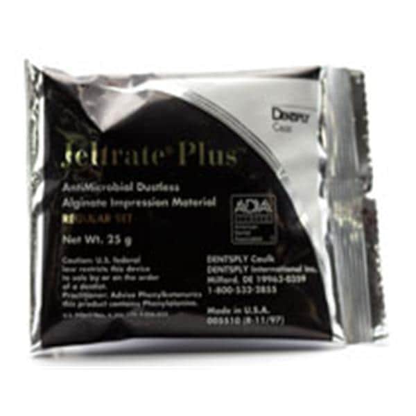 Jeltrate Plus Dust Free Alginate Pouch Package Regular Set 144/Pk