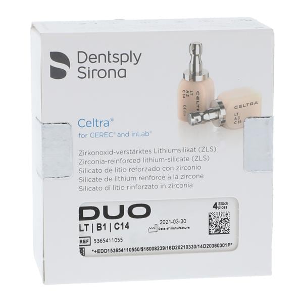 CELTRA Duo LT Milling Blocks C14 B1 For CEREC 4/Pk