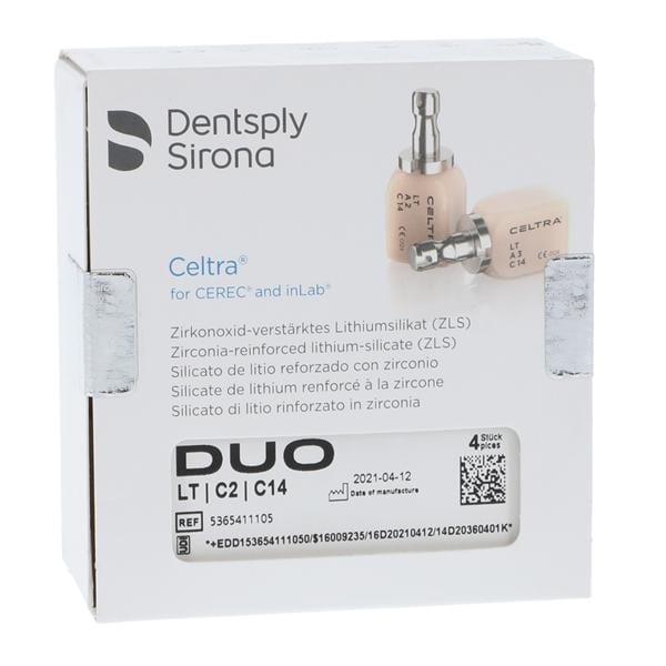 CELTRA Duo LT Milling Blocks C14 C2 For CEREC 4/Pk