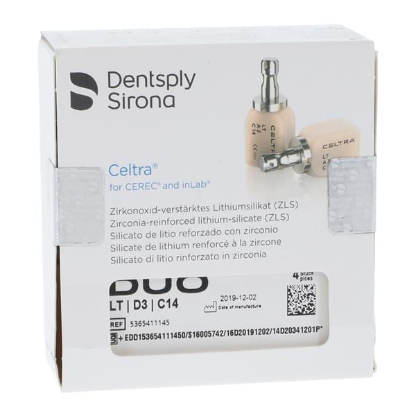 CELTRA Duo LT Milling Blocks C14 D3 For CEREC 4/Pk