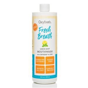 Oxyfresh Fresh Breath Lemon Mint Mouthwash Bottle 16oz/Bt