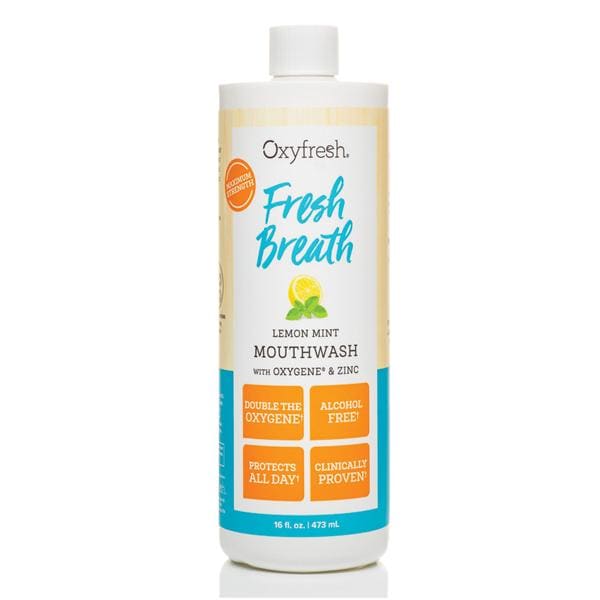 Oxyfresh Fresh Breath Lemon Mint Mouthwash Bottle 16oz/Bt