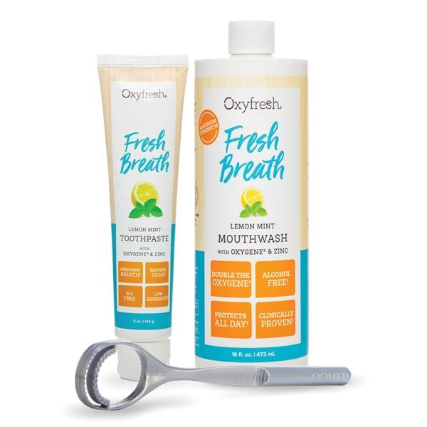 Oxyfresh Ultimate Fresh Breath Lemon Mint Mouthwash Kit Ea